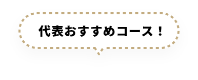 代表おすすめコース！